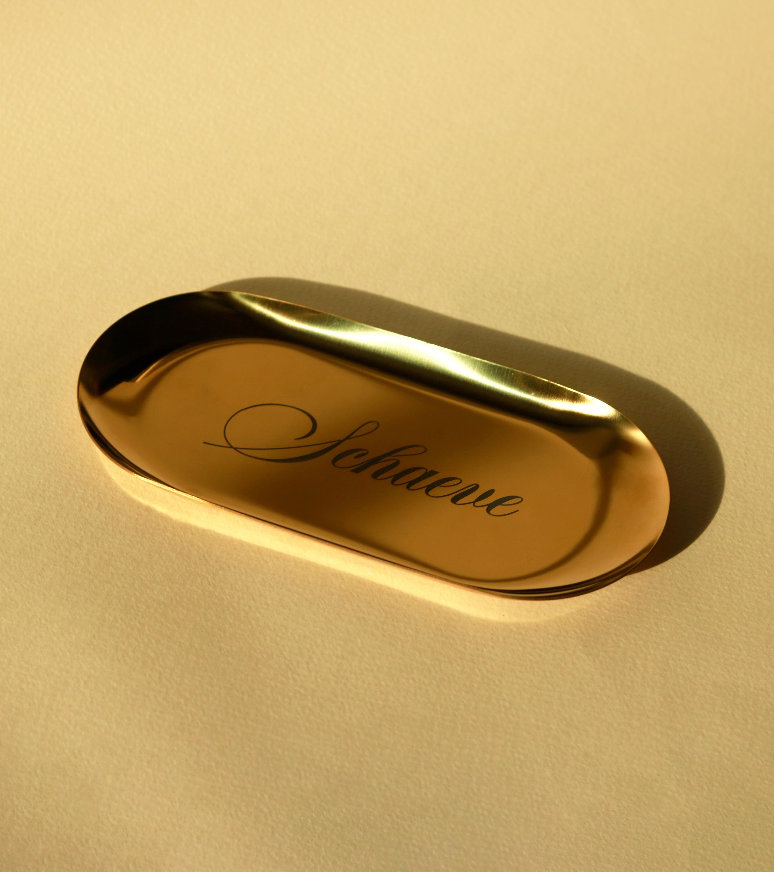 Personalized Gold or Silver Trinket Tray – Engraved Jewelry Dish, Minimalist Ring Holder Gift