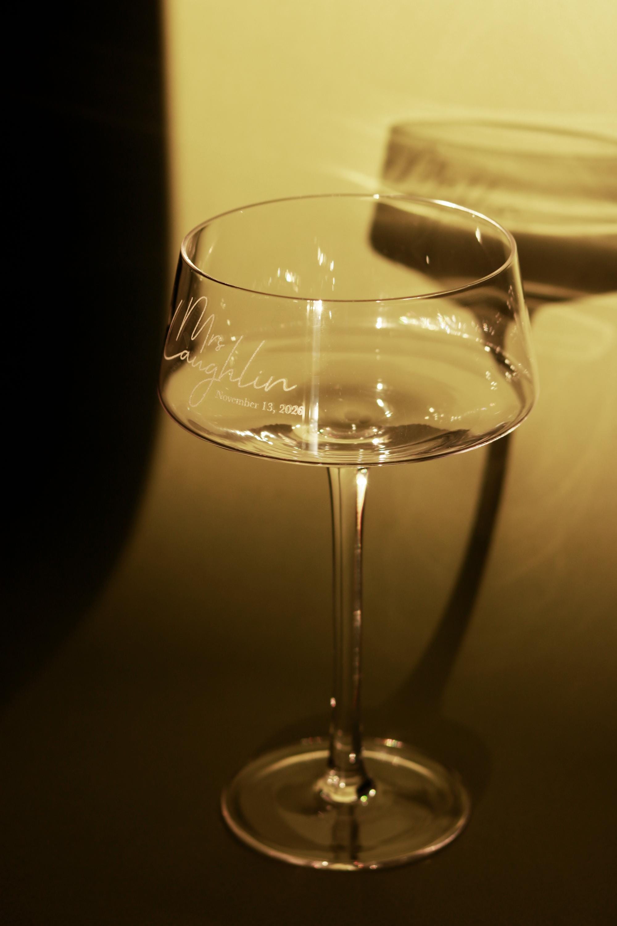 Engraved Champagne Flute – Personalized Wedding Toasting Glass, Custom Name Keepsake