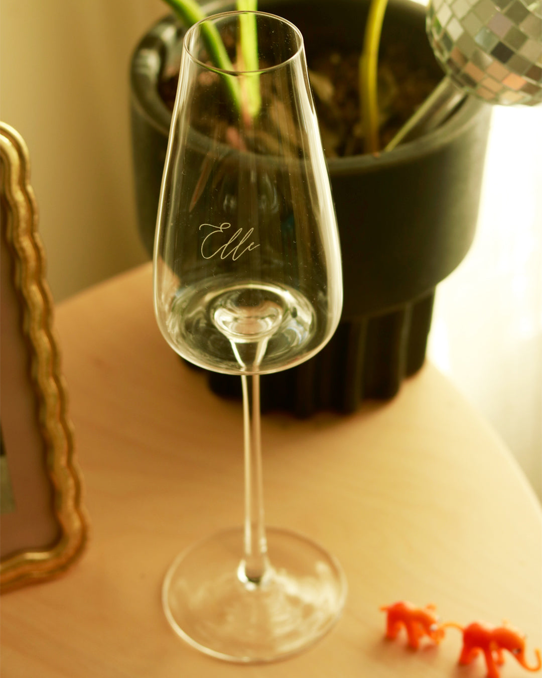 Personalized Engraved Champagne Glass – Custom Script Name Wedding Gift, Bridesmaid Keepsake