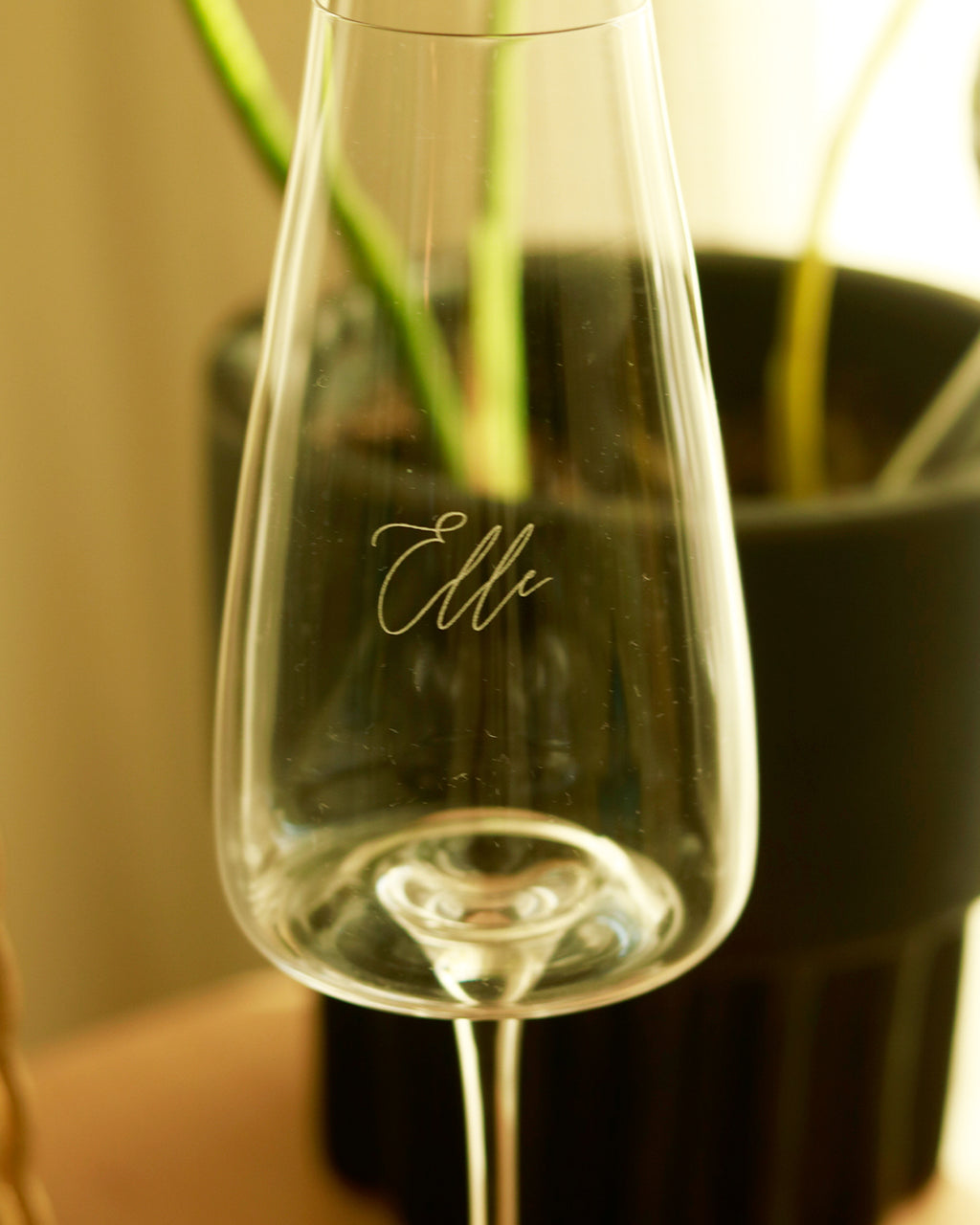 Personalized Engraved Champagne Glass – Custom Script Name Wedding Gift, Bridesmaid Keepsake