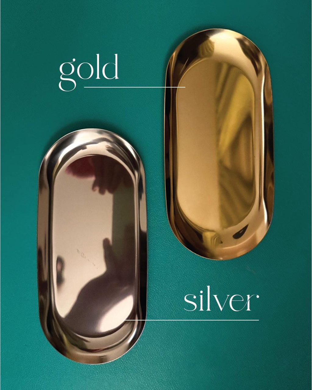 Personalized Gold or Silver Trinket Tray – Engraved Jewelry Dish, Minimalist Ring Holder Gift