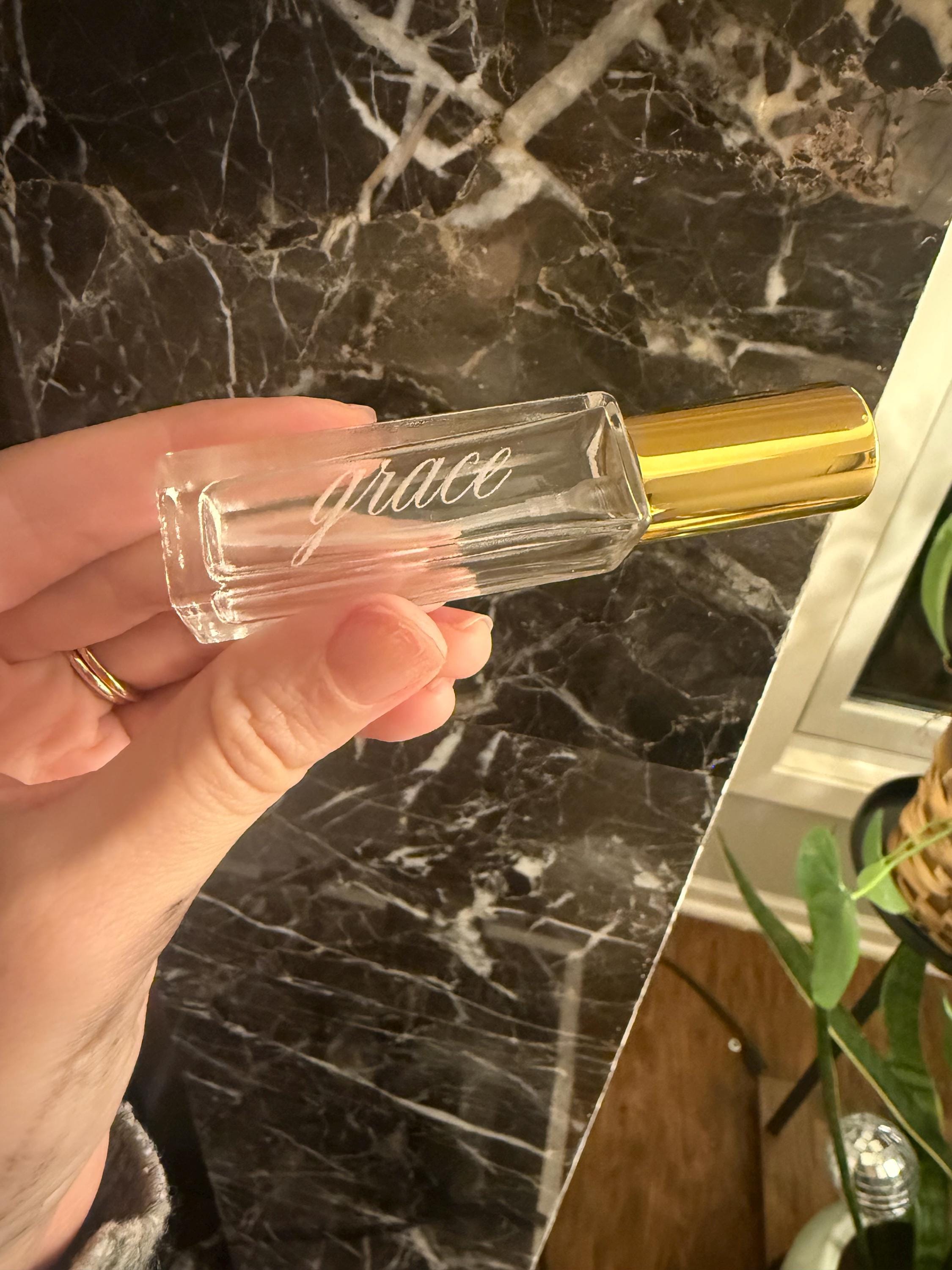 Personalized Mini Perfume Bottle – Engraved Bridesmaid Gift, Custom Wedding Keepsake