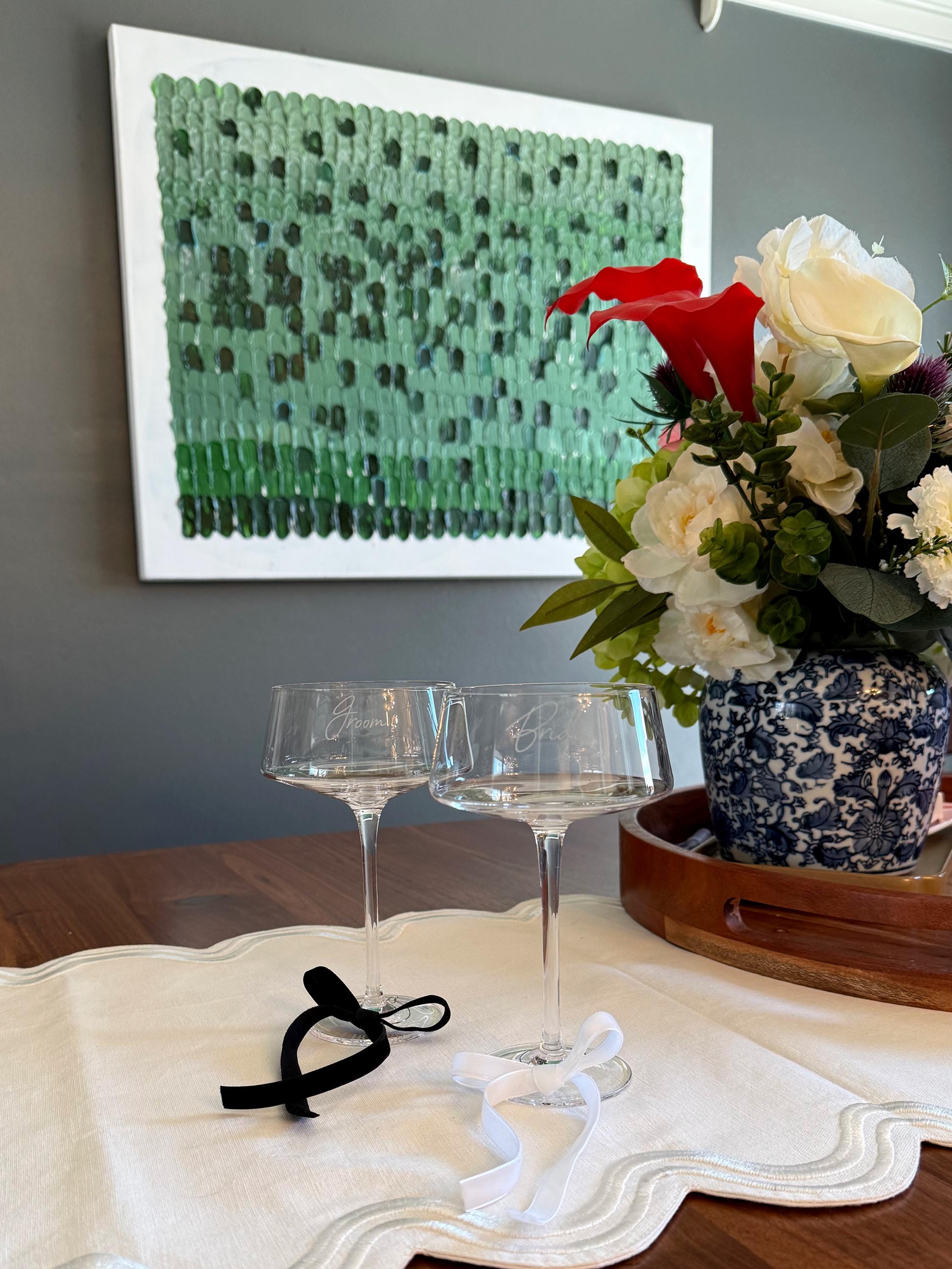 Engraved Champagne Flute – Personalized Wedding Toasting Glass, Custom Name Keepsake