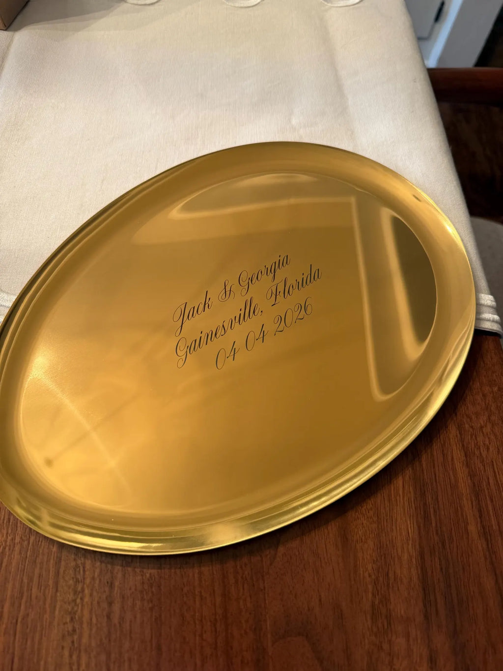 Personalized Wedding Cake Cutting Set – Engraved Gold Knife & Server Gift